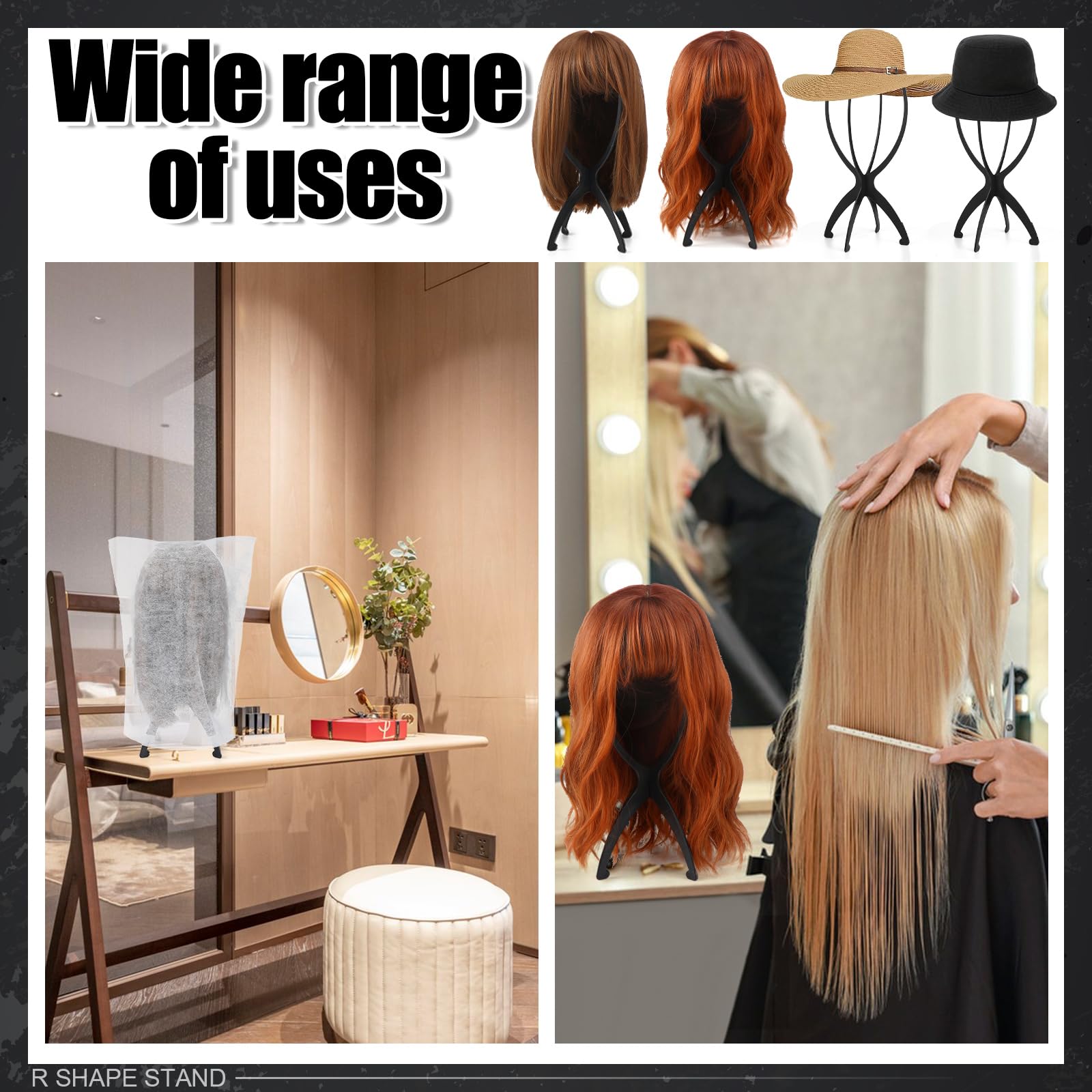 ProSuites portable wig stand black color for women