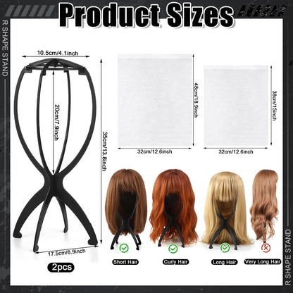 Assembled ProSuites wig head stand for multiple wigs