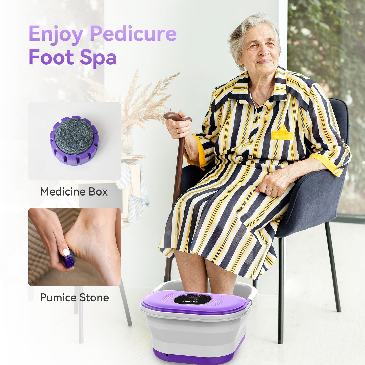 Family enjoying relaxation with the CuPiLo Foot Spa Bath Massager