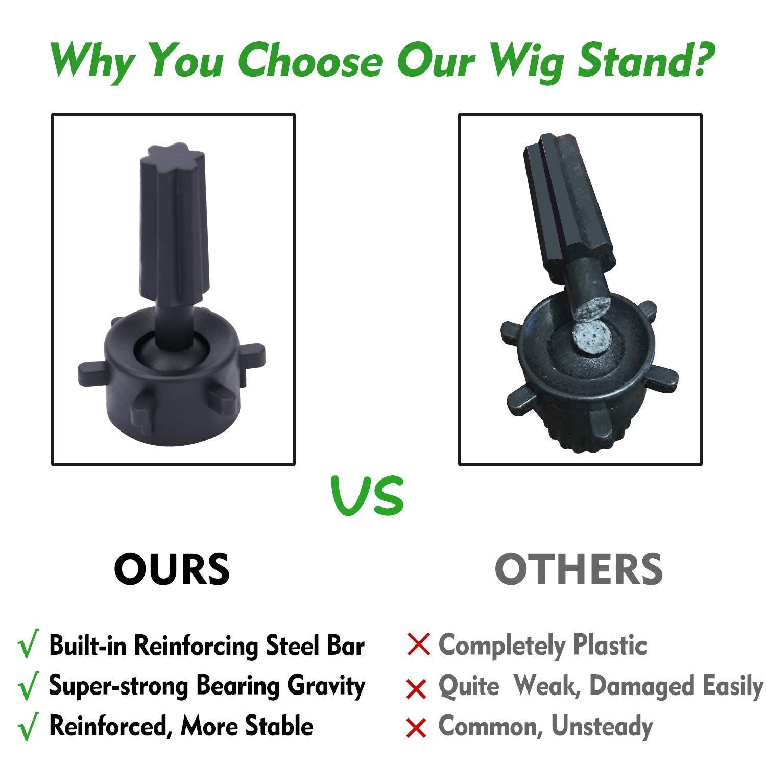Adjustable cosmetology training stand extended to maximum height on stable tripod feet