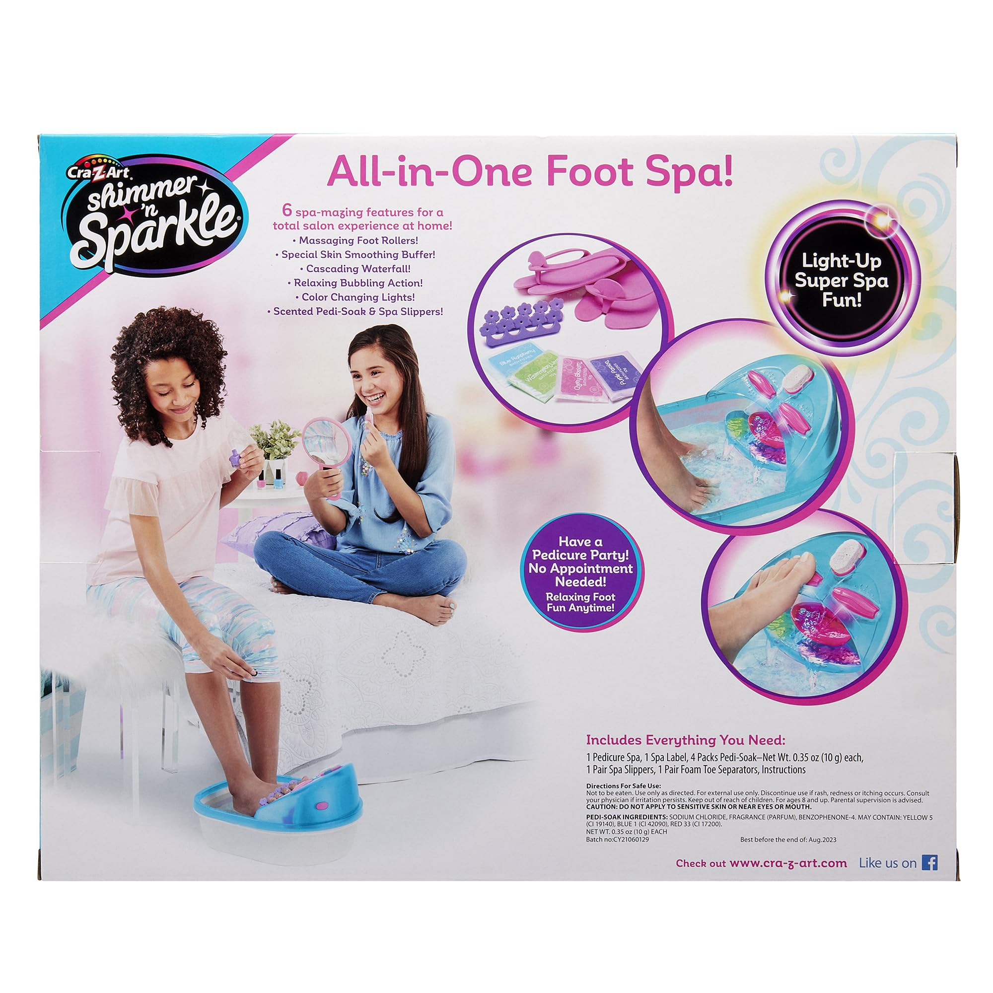Shimmer 'N Sparkle foot spa components and accessories