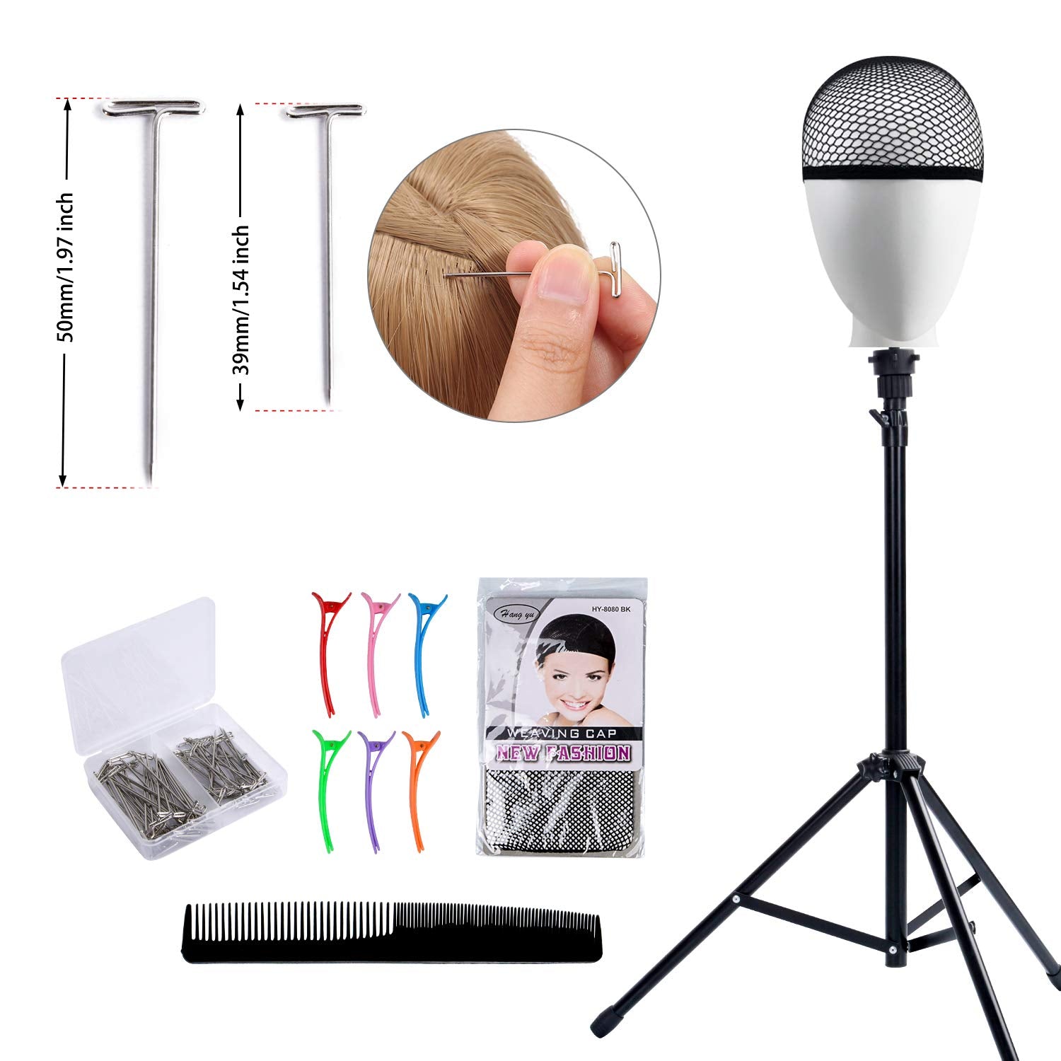 Klvied professional wig making kit including sixty pieces of premium T pins