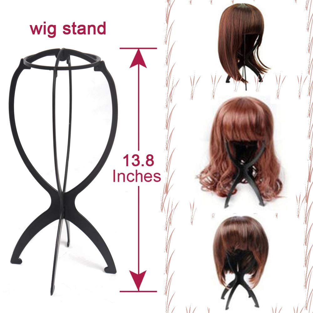 Two pack of durable plastic hair extension holders sitting flat on a vanity table