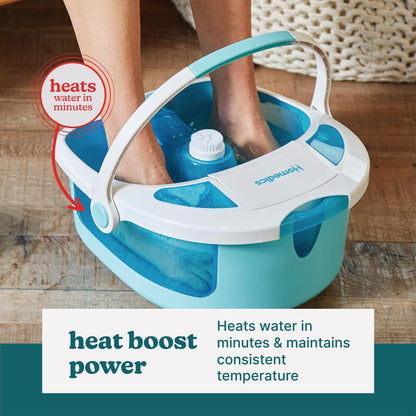Side profile of Homedics foot spa design