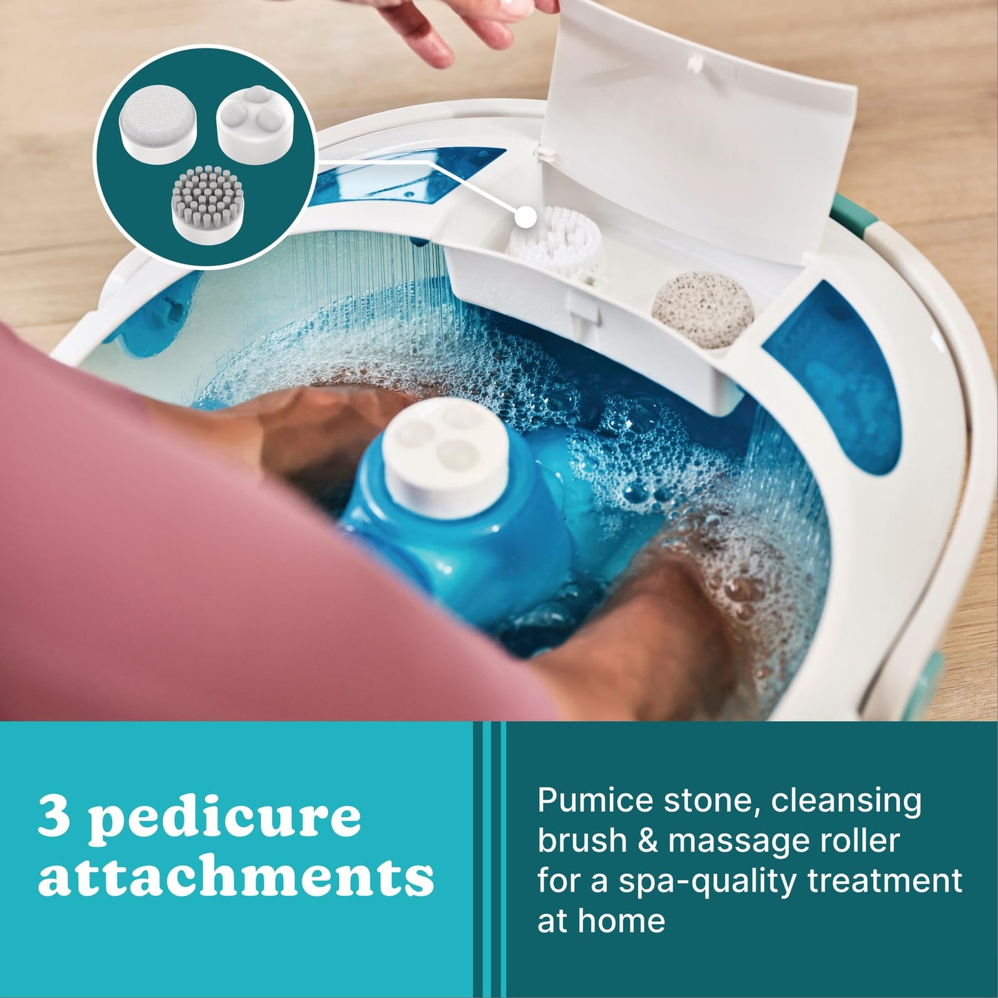 Homedics Shower Bliss Foot Spa in a home setting