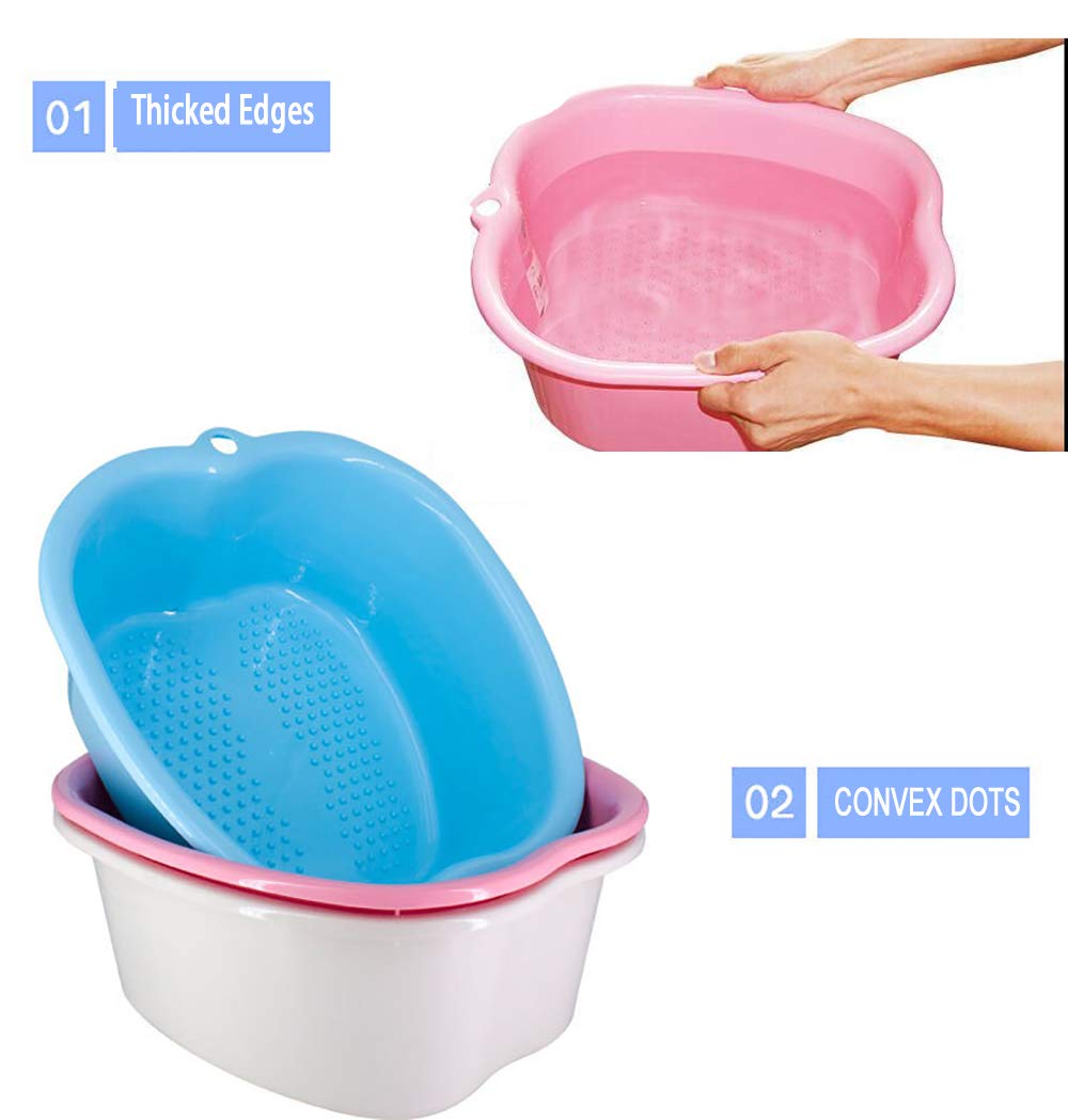 Lemoncy foot spa basin with convex massage dots
