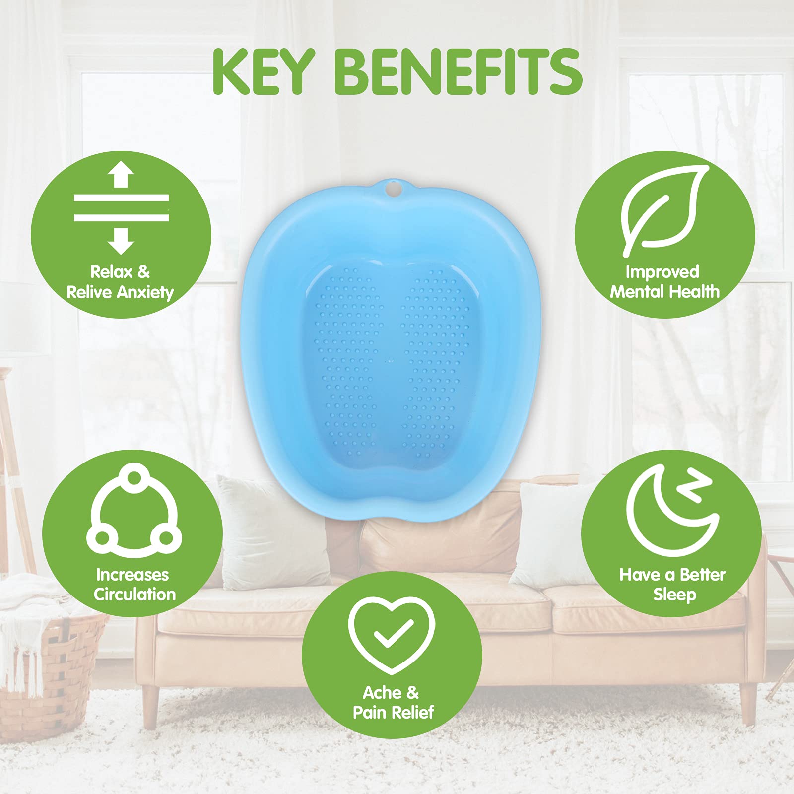 Lemoncy deep foot soaking basin for home spa