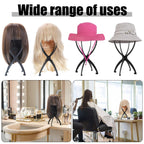 Two Obeoby wig stands displayed side by side