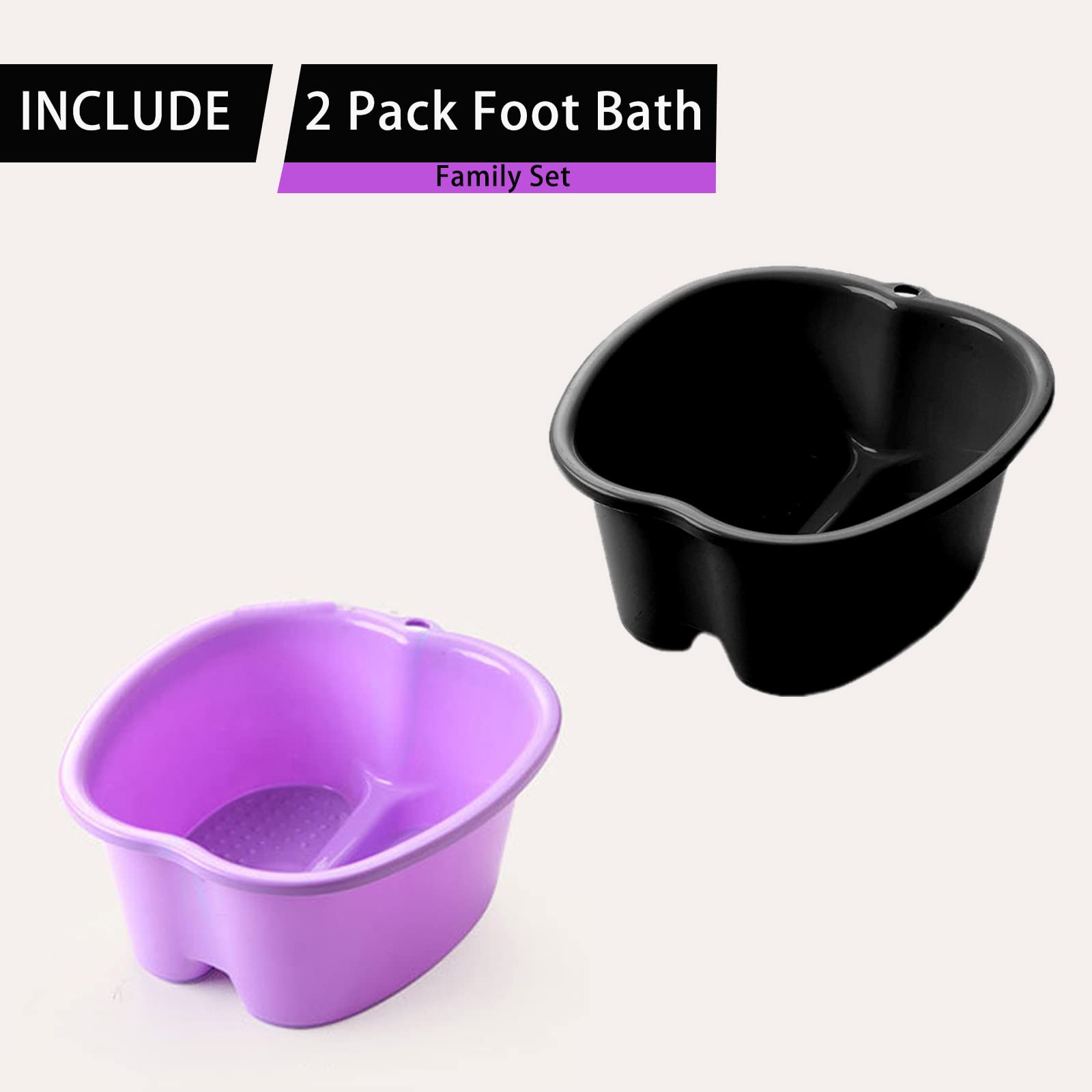 Homelex foot soaking basin with massage nodes interior