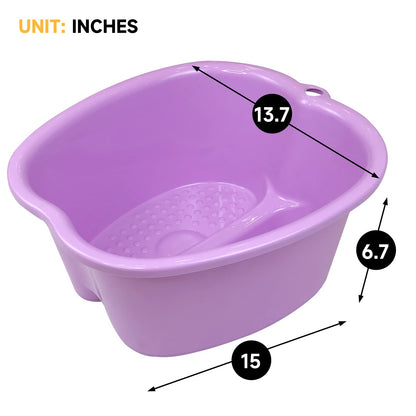 Extra large foot bath basin showing fit for large feet