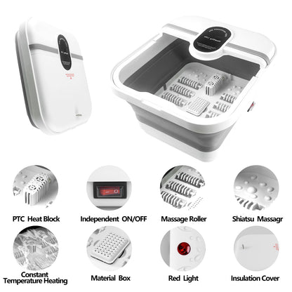 Teepten foot soaking tub showing collapsible silicone sides