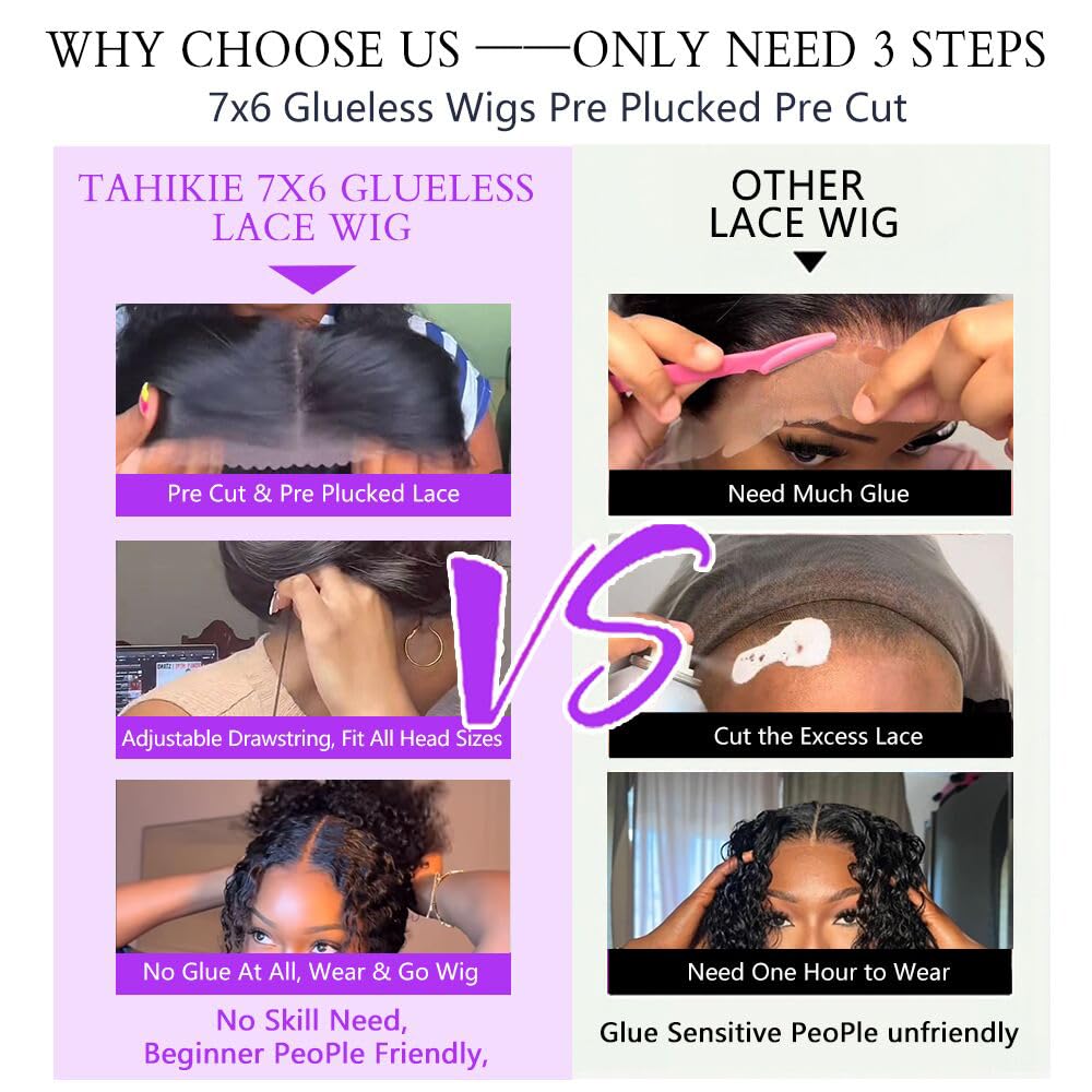 Tahikie 250 percent density curly wig displaying full volume and back profile.