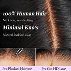 Tahikie glueless human hair wig showing internal adjustable drawstring mechanism.
