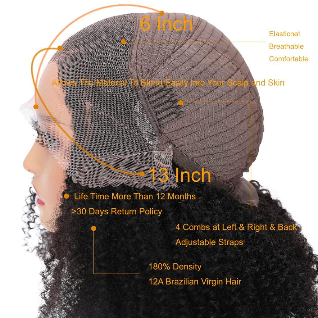 Natural parting space demonstrated on the 13x6 HD frontal section of the Ladoux wig