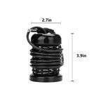 Black plastic slotted housing side profile
