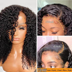 Pre plucked hairline area with fine baby hair strands neatly arranged on transparent lace
