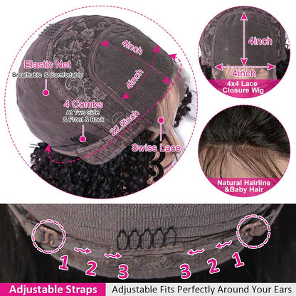 Texture detail of the FIRIEYA deep wave human hair showcasing soft and tangle free patterns