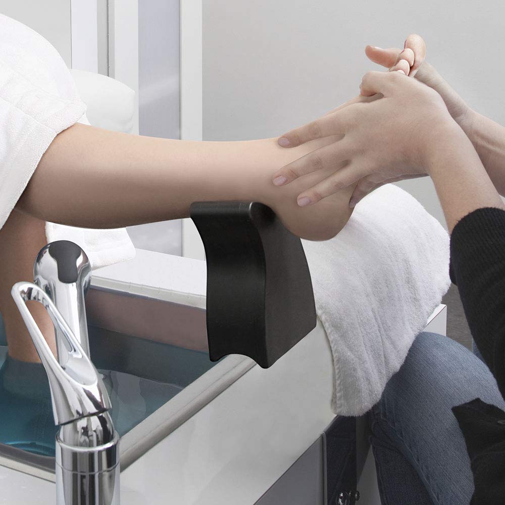 Side profile of ForPro Professional Collection durable salon foot rest