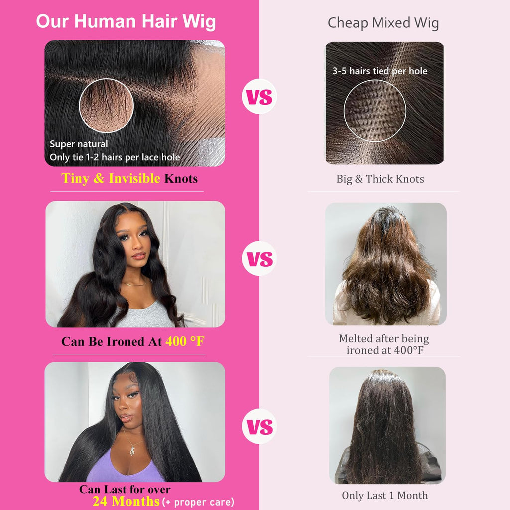 CUTE BEIN Glueless Human Hair Wig cap construction displaying the adjustable straps and interior combs