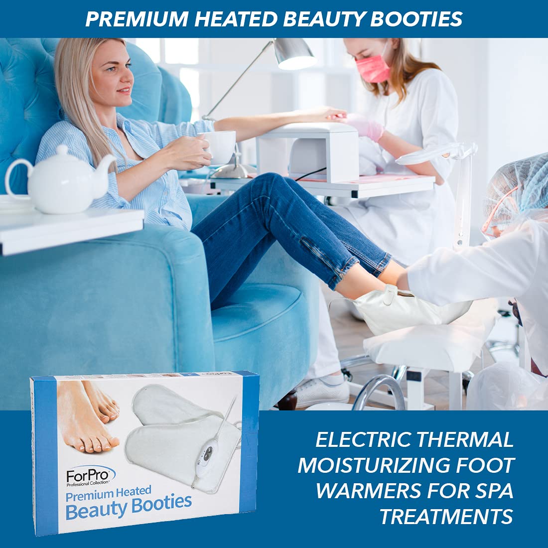 ForPro heated booties showing the temperature control unit