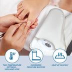 ForPro moisturizing foot warmers plugged in and ready for use