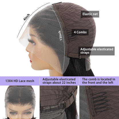 Kerberey glueless human hair bob wig showing internal cap construction with adjustable bands and combs