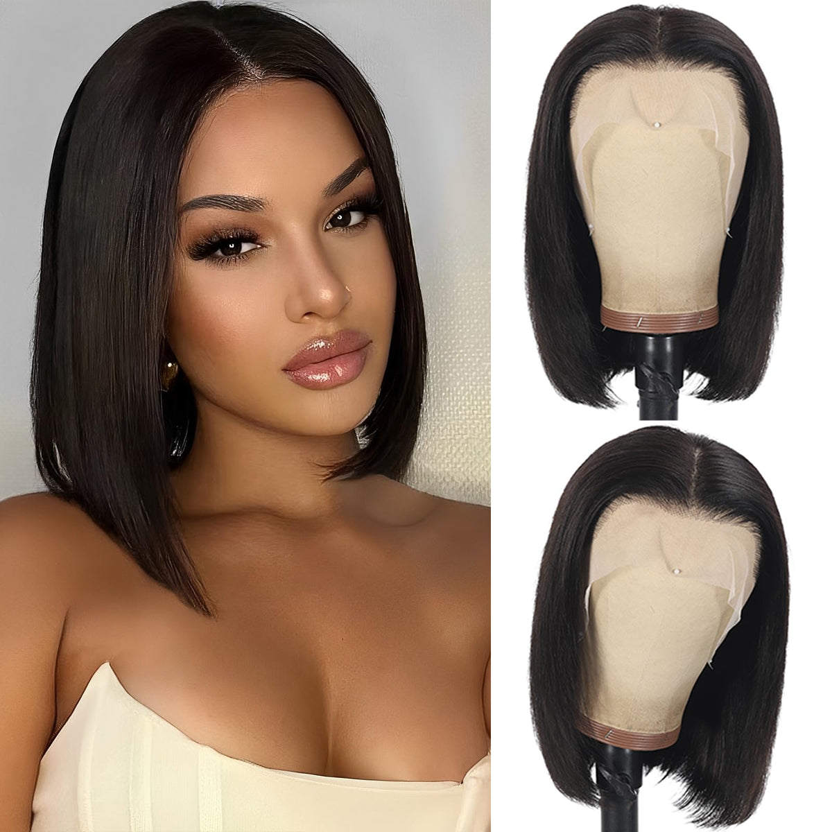 Kerberey authentic short lace frontal wig packaged beautifully for premium personal care delivery