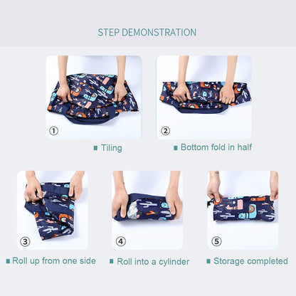 Portable foot tub folded compactly for luggage storage