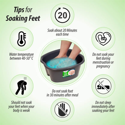 Packaging and product view of Foot Cure USA imported foot basin