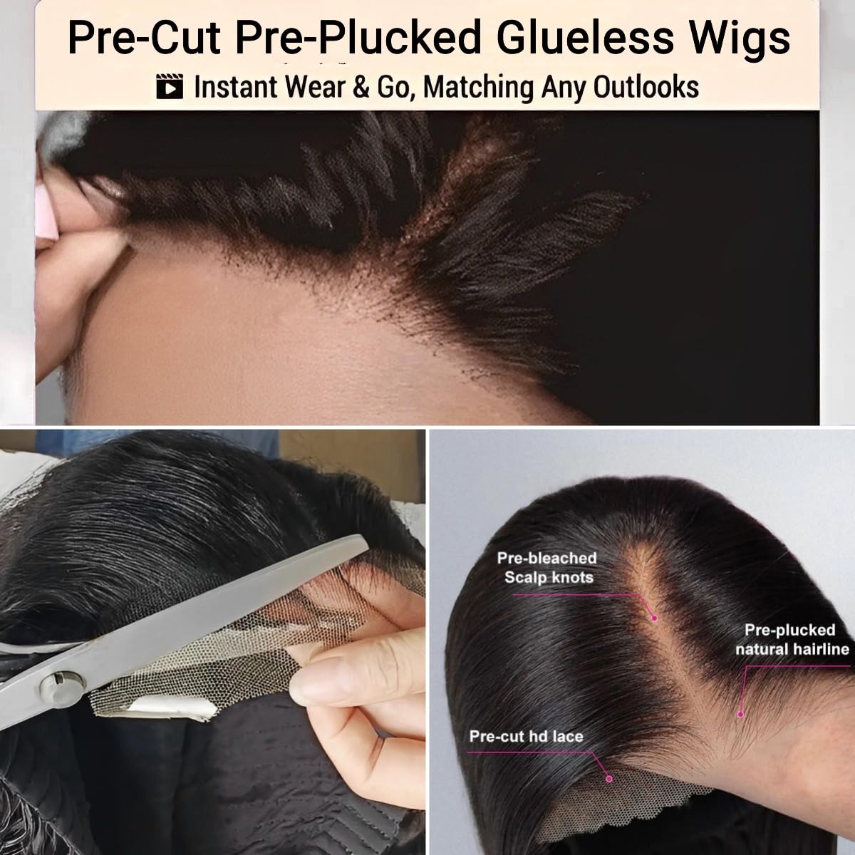 Sdeycui 200 percent density glueless human hair wig showcasing full hair volume from the side