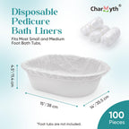 Charmyth disposable pedicure spa tub covers laid flat
