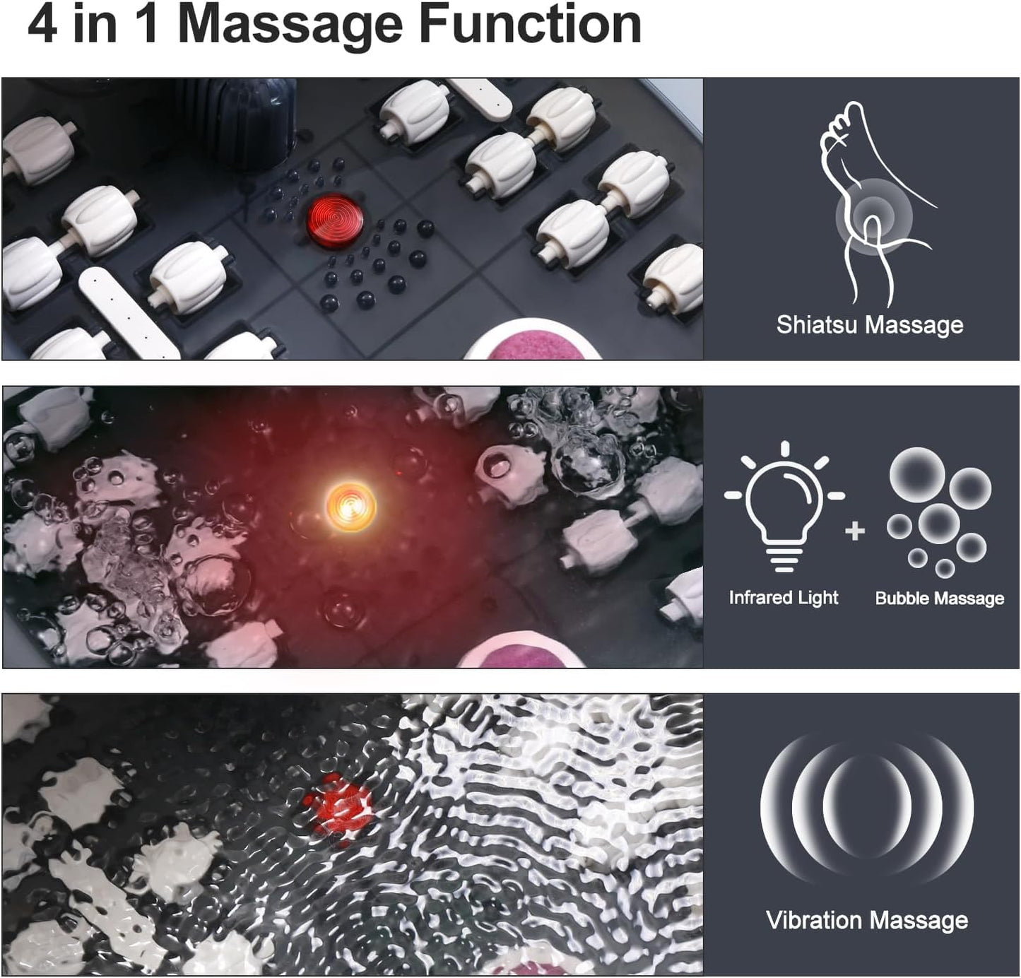 Digital control panel of the Drizo foot spa massager