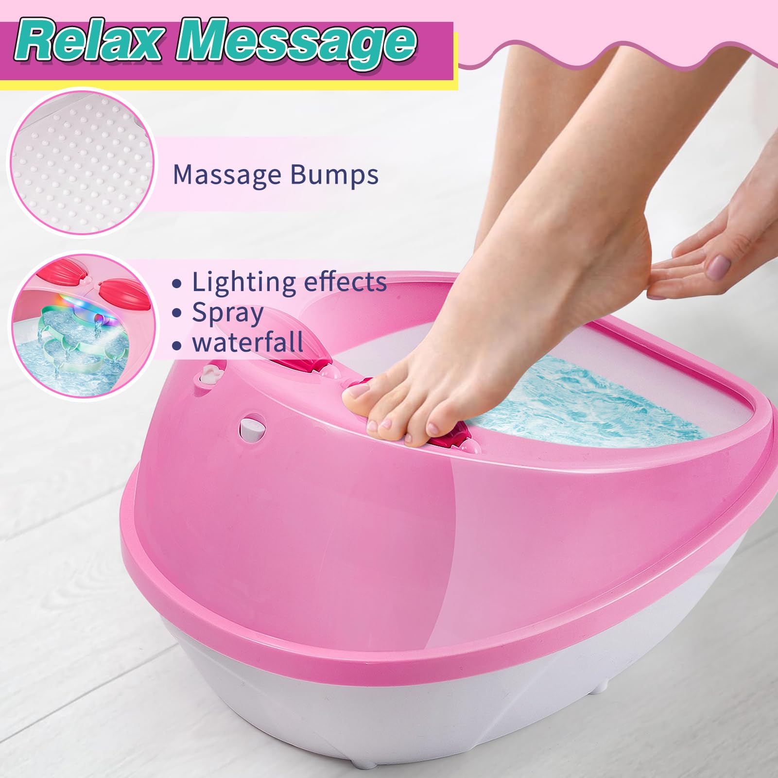 Battery operated nail dryer included in the Bobuexer spa set.