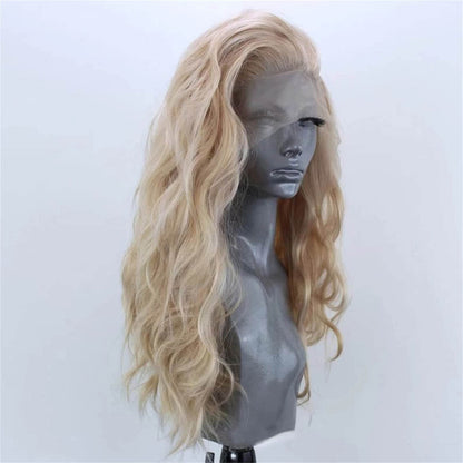 ELESTY premium heat resistant fiber blonde wig daily styling look