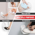 Ruppence shower foot rest in retail packaging for authentic USA import identification.