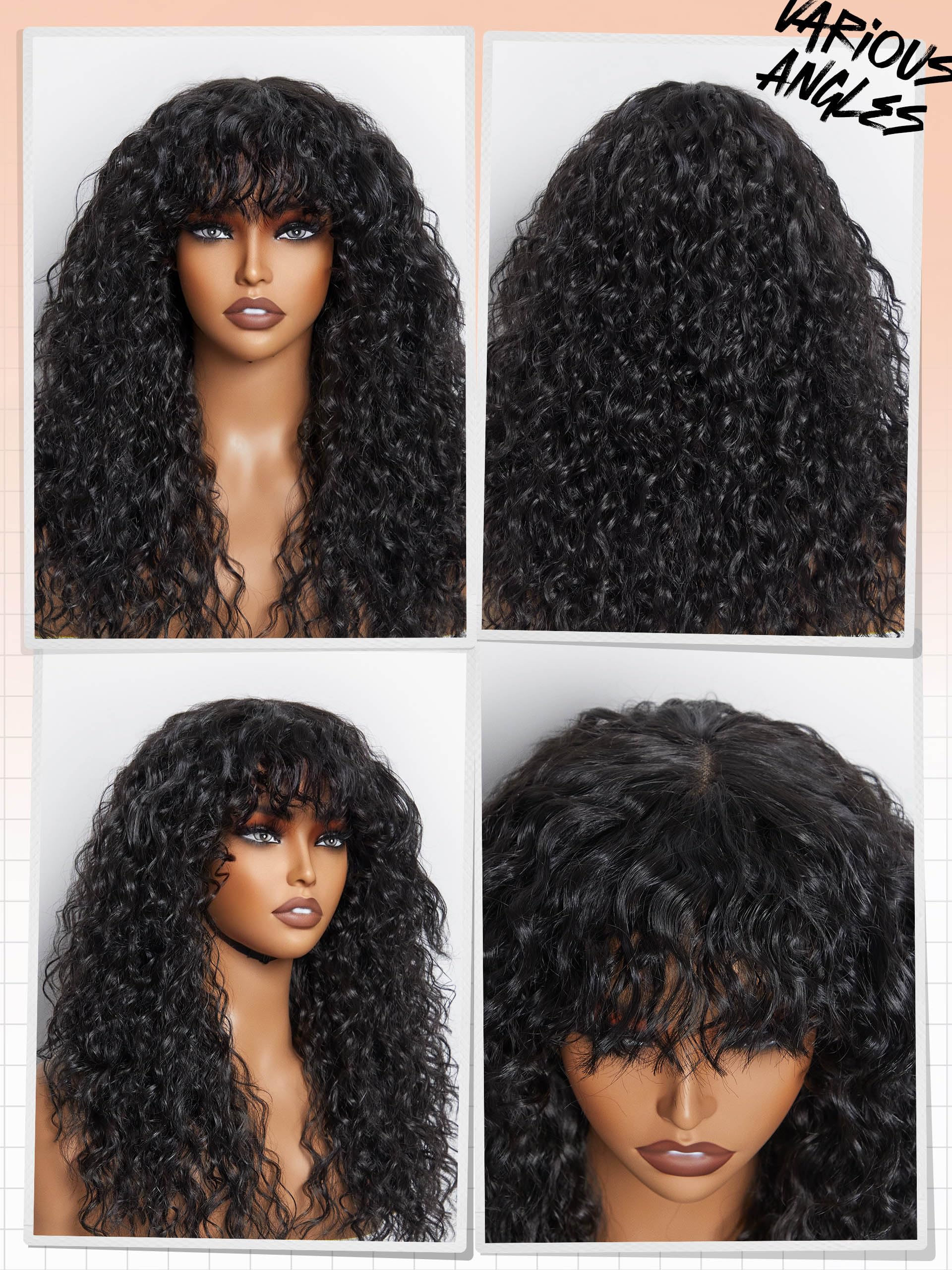 Packaging details of authentic GORGIUS premium fiber and Remy human hair blended shaggy wig