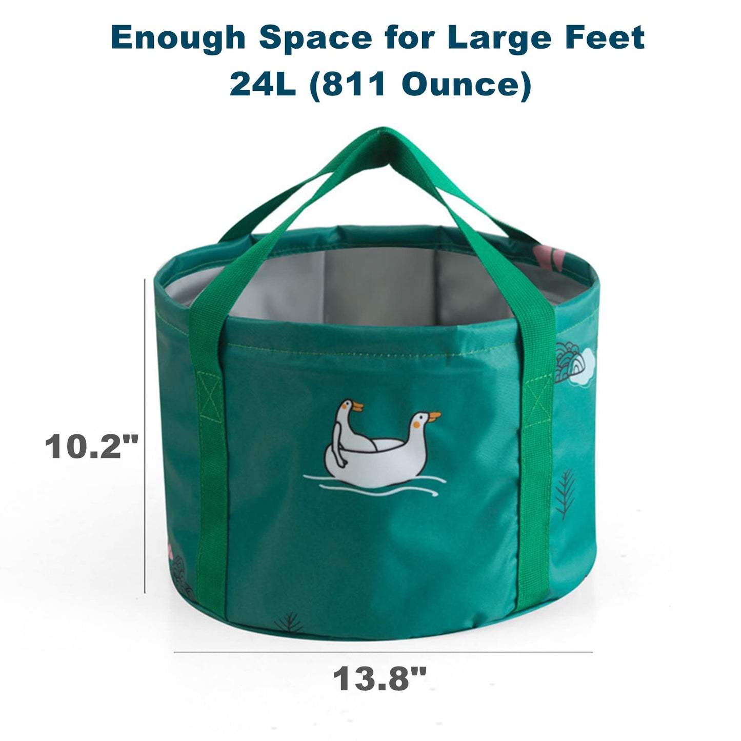 DoroSun foldable foot soak tub in spring green color