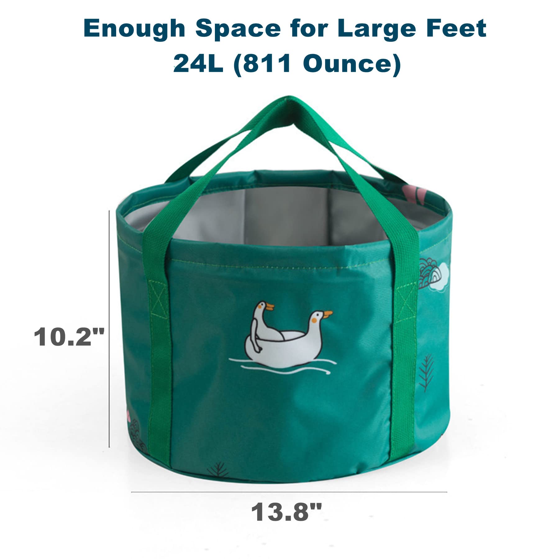 DoroSun foldable foot soak tub in spring green color