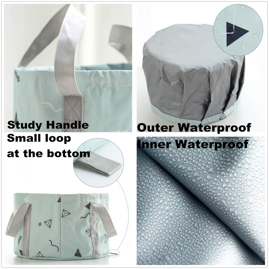 DoroSun foldable water bucket filled with water for travel camping