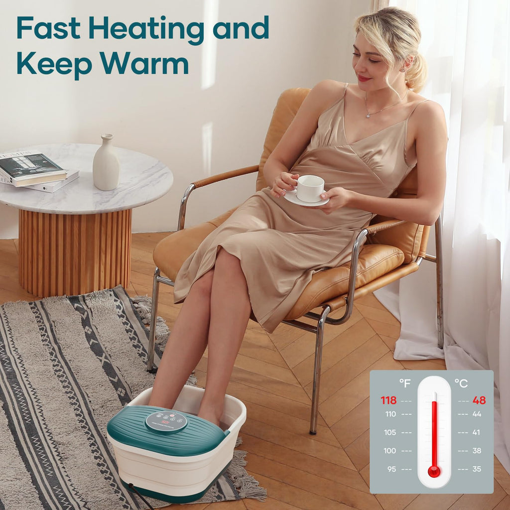 CureCure foot massager showing built in oxygen bubble jets and rollers