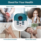 CureCure heated foot bath massager with active bubbles in use
