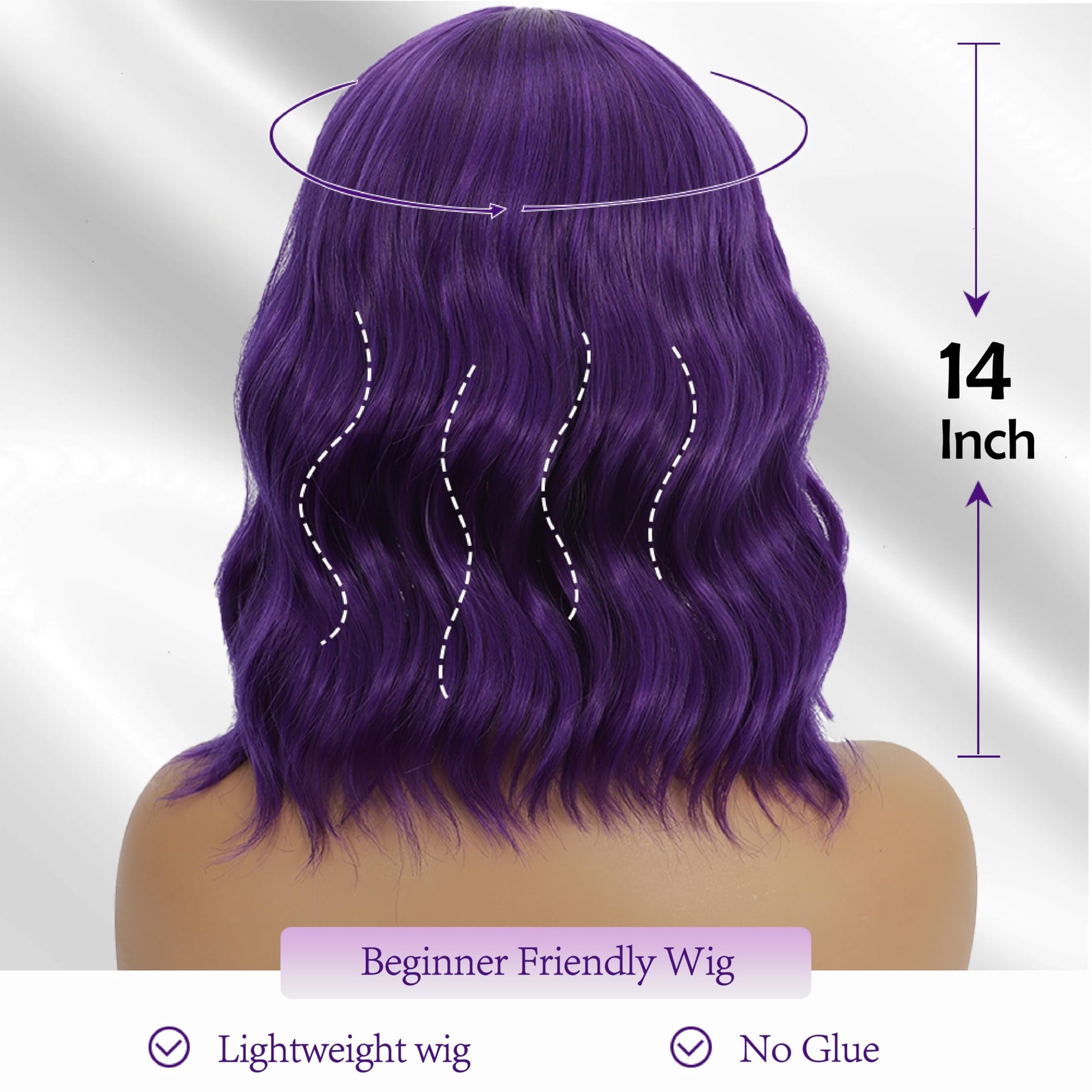 Mxayhnajxl short wavy synthetic wig showcasing the breathable internal rose net cap structure