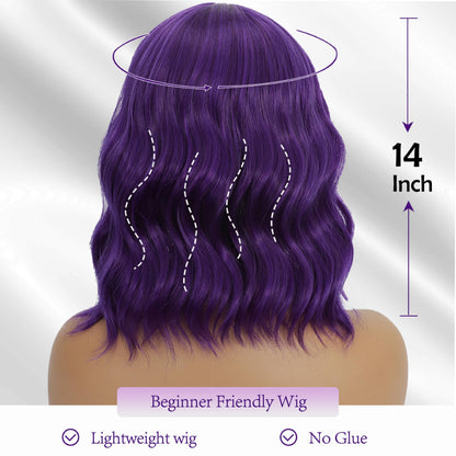 Mxayhnajxl short wavy synthetic wig showcasing the breathable internal rose net cap structure