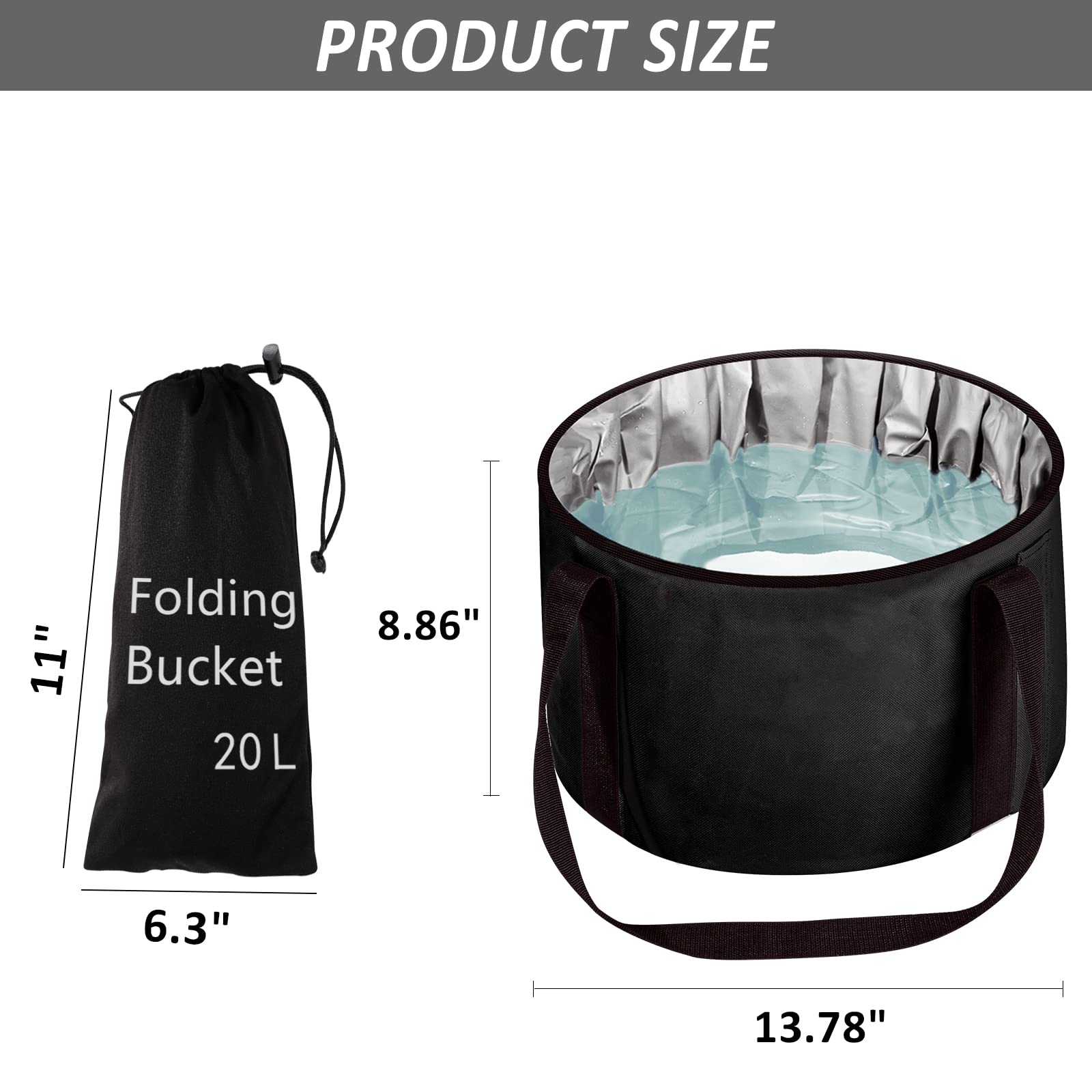 JSVSLTD portable foot soak tub folded for storage