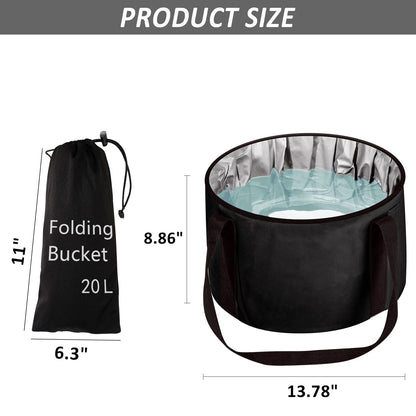 JSVSLTD portable foot soak tub folded for storage