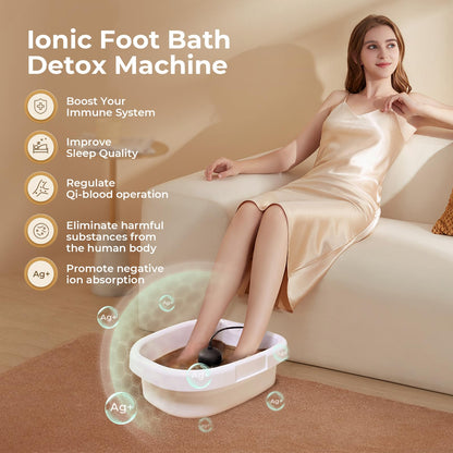 MSFOOT ionic foot bath machine with basin and controller