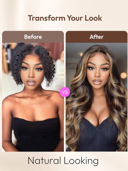 Detailed shot of the 150 percent density virgin human hair texture and loose wave pattern