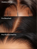 Premium packaging of the UNICE imported beauty collection showcasing authentic human hair product details