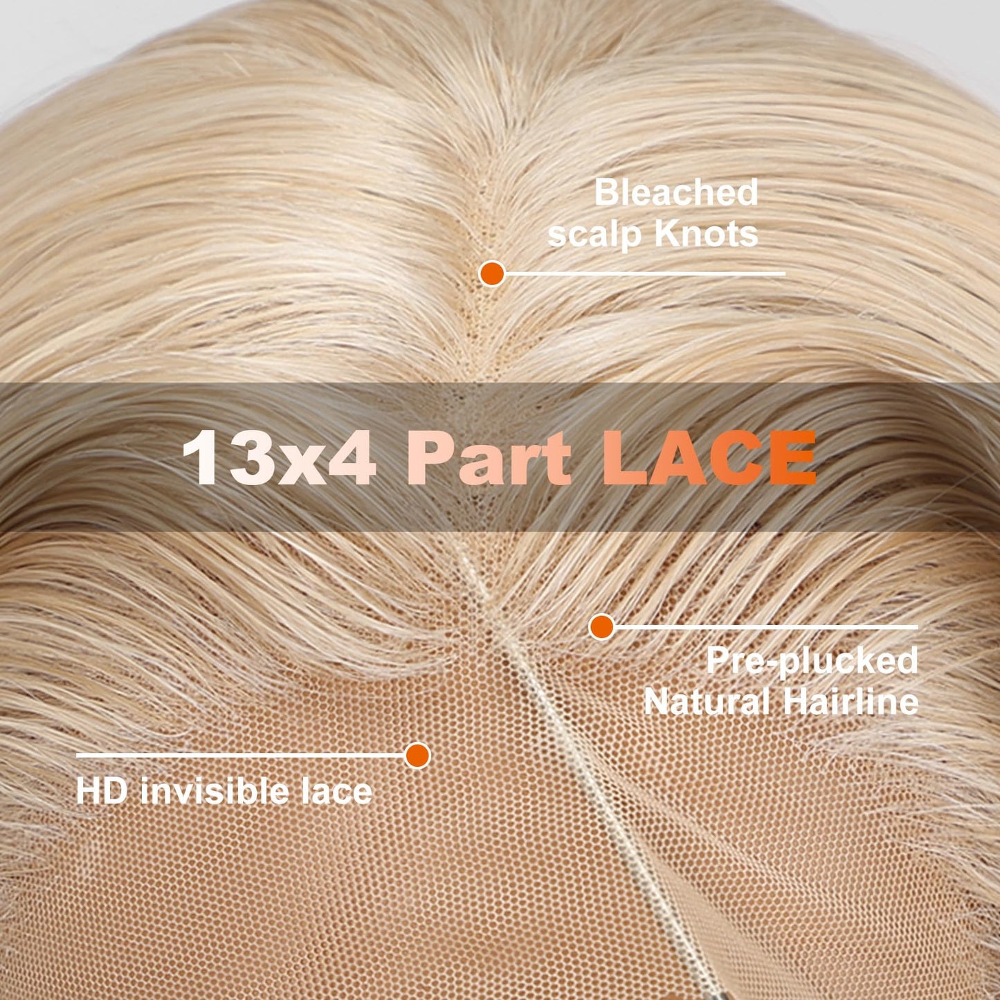 Detailed texture shot of the silk protein coated heat resistant blonde synthetic hair fibers