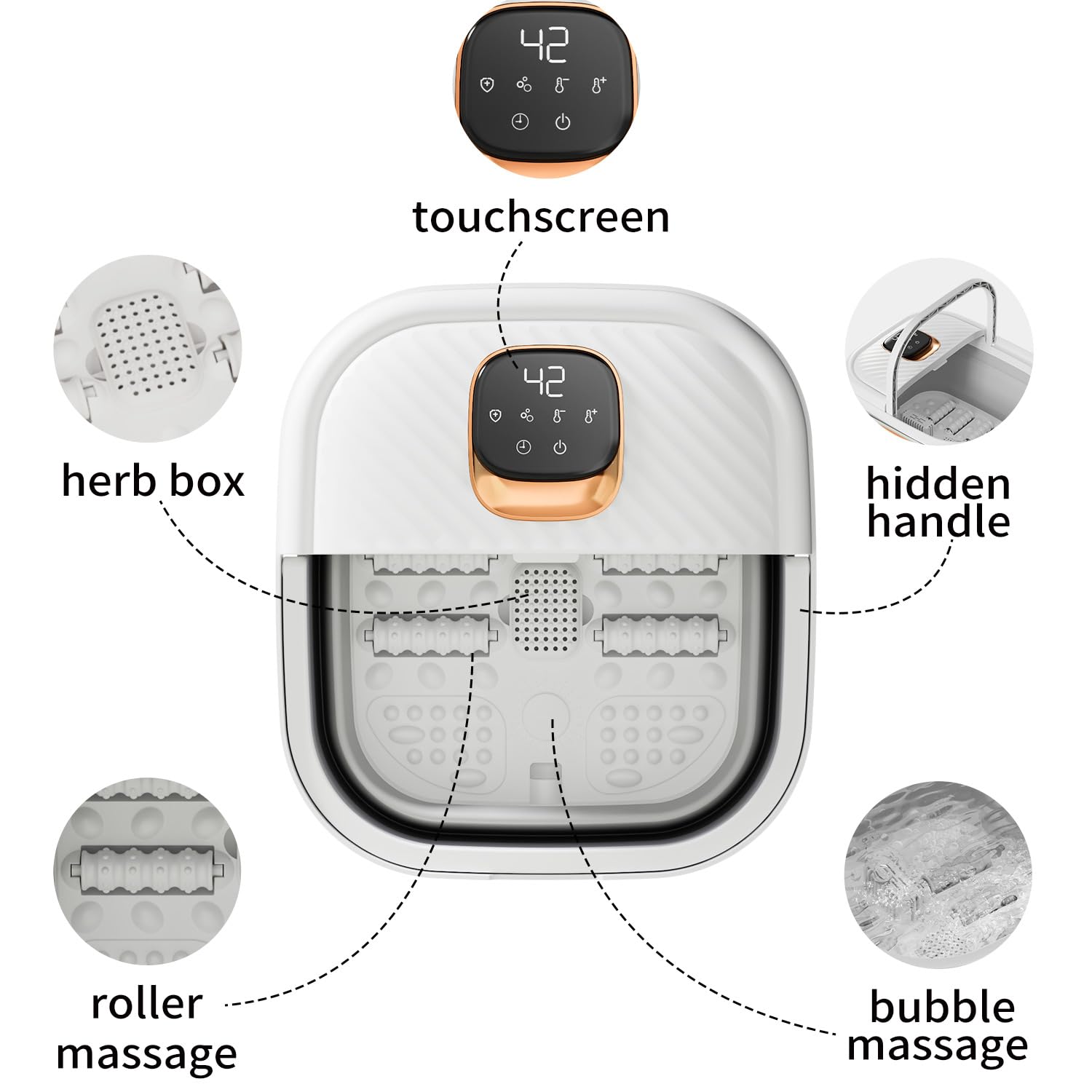 Ackleap foot bath showing touchscreen control panel